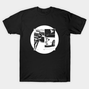 MAZDA RX-7 FC Black 'N White 5 (Black Version) T-Shirt